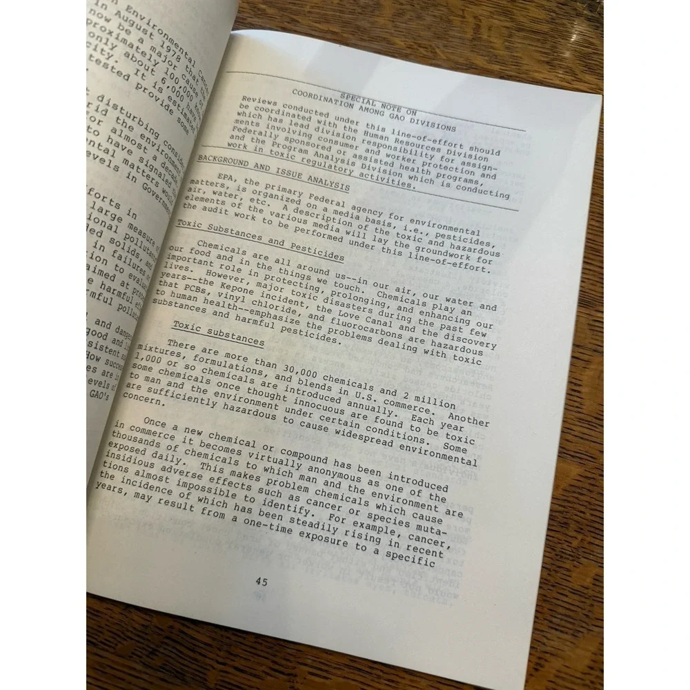 VTG‎ Two EPA Reports Ecological Accounting USA Program Plan 1979 Environmental
